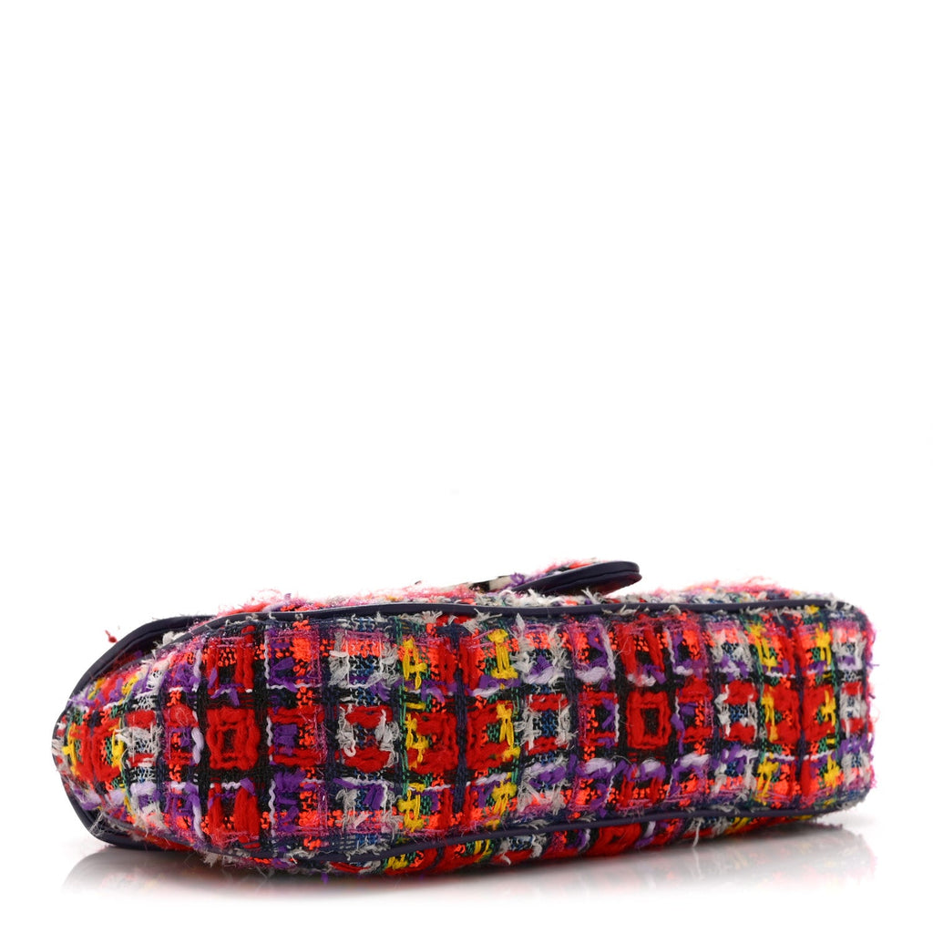 Tweed Calfskin Small GG Marmont Shoulder Bag Multicolor