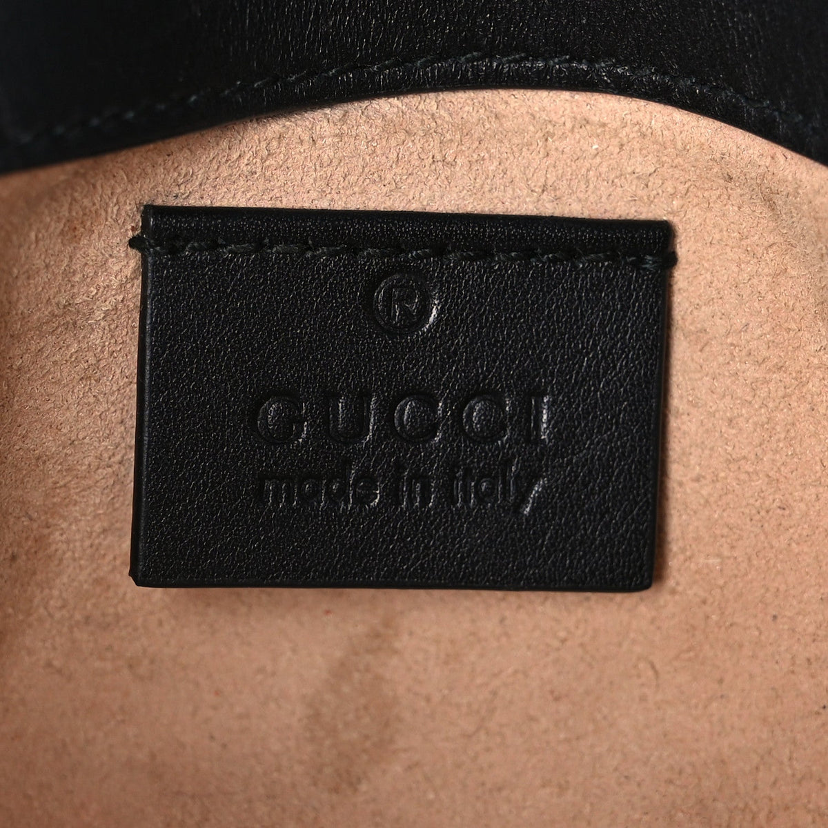 Calfskin Matelasse Super Mini GG Marmont Shoulder Bag Black