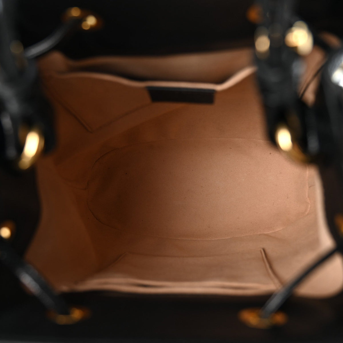 Suede Patent Web Small Ophidia Bucket Bag Hibiscus Red Black