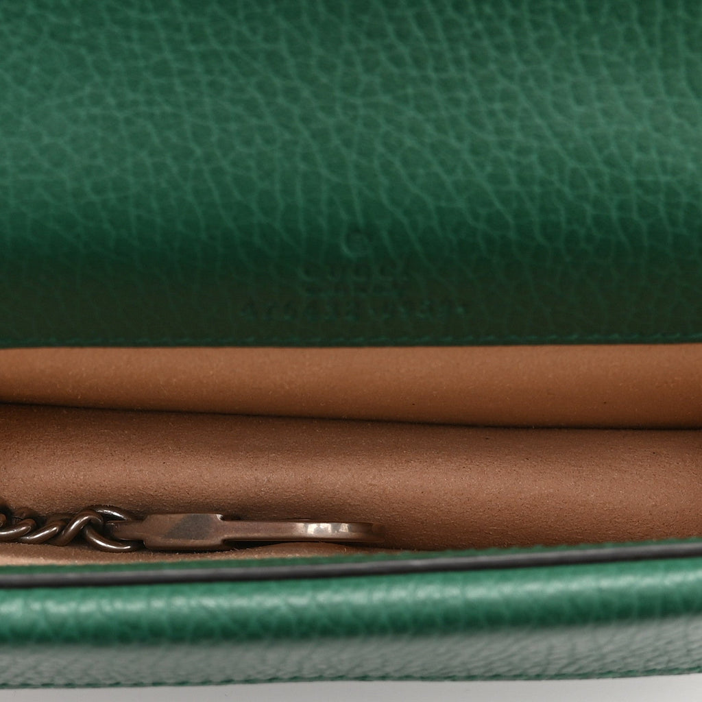 Calfskin Super Mini Dionysus Shoulder Bag Emerald
