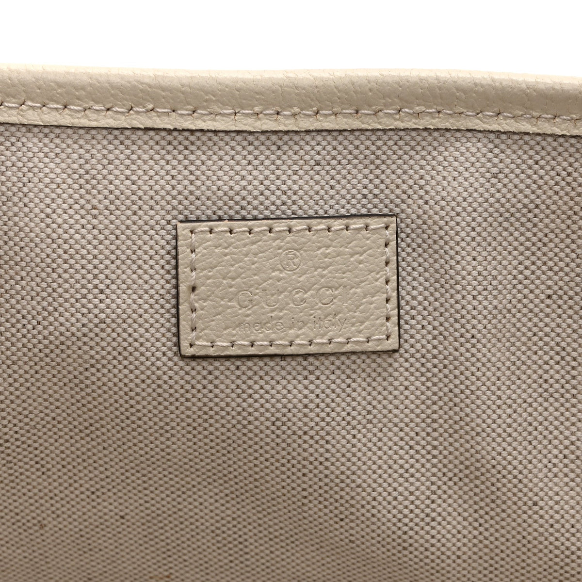 Textured Dollar Calfskin Medium Ophidia Shoulder Tote Bag  Mystic White