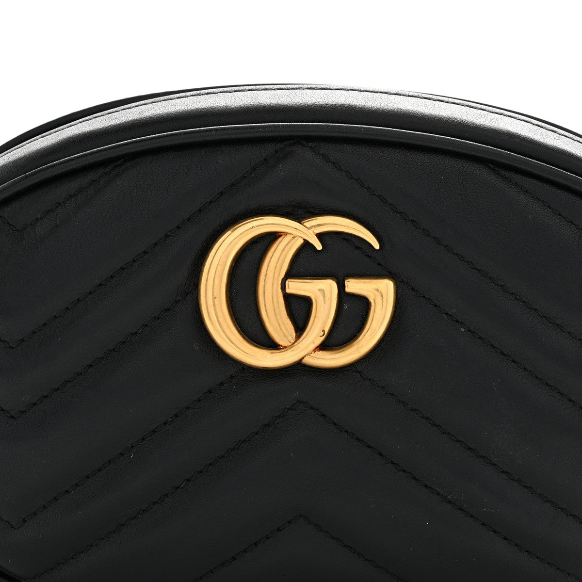 Calfskin Matelasse GG Marmont Belt Bag 85 34 Black