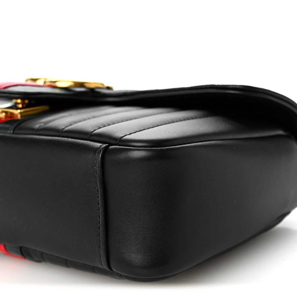 Nappa Vertical Matelasse Medium Jetset GG Marmont Shoulder Bag Black