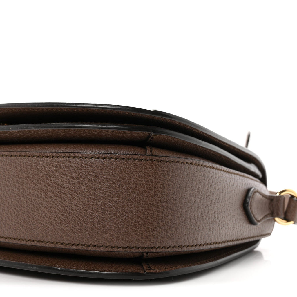 GG Supreme Monogram Web Small Ophidia Flap Messenger Bag Brown