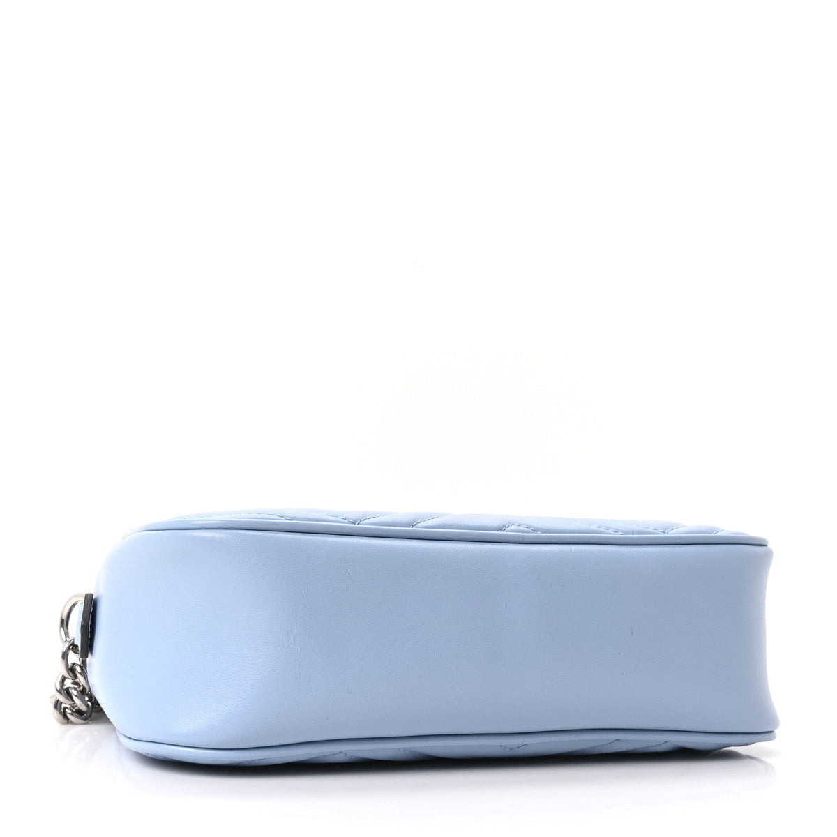 Calfskin Matelasse Small GG Marmont Chain Shoulder Bag Porcelain Light Blue