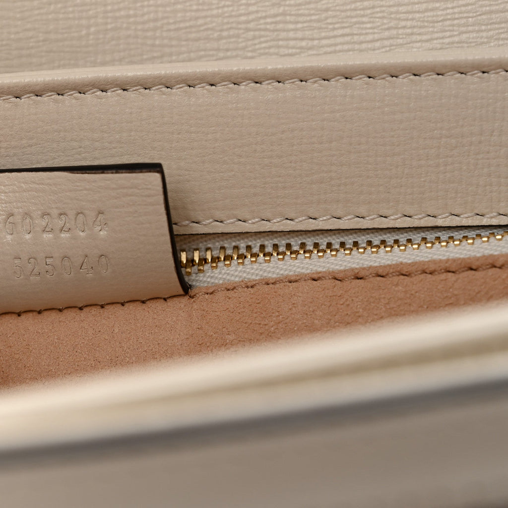 GG Supreme Monogram Horsebit 1955 Shoulder Bag Beige Mystic White