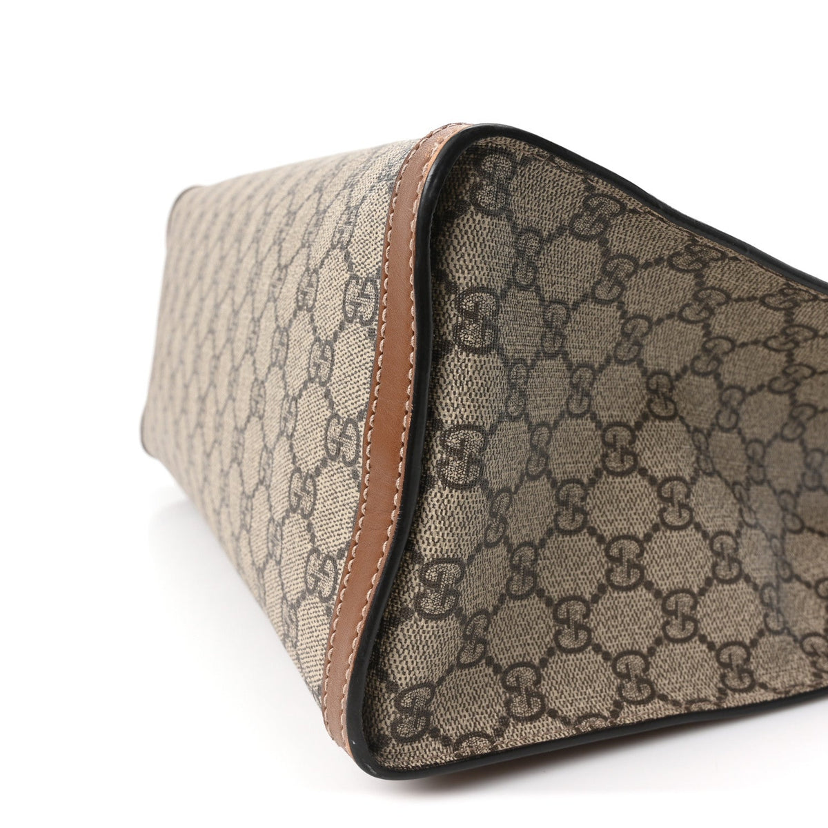 GG Supreme Monogram Medium Padlock Tote Beige Cuir