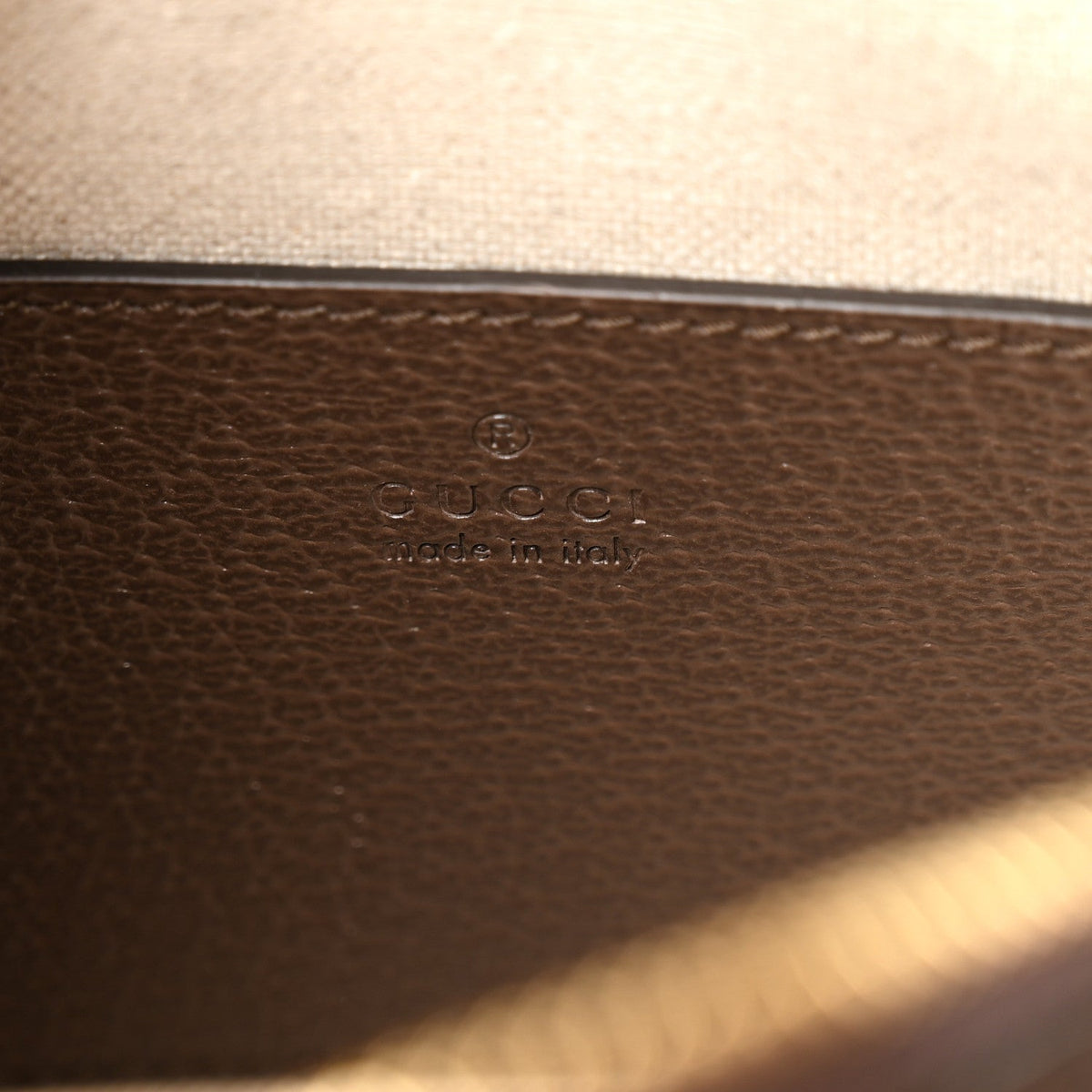 GG Supreme Monogram Textured Dollar Calfskin Web Mini Ophidia Top Handle Bag Beige Ebony New Acero