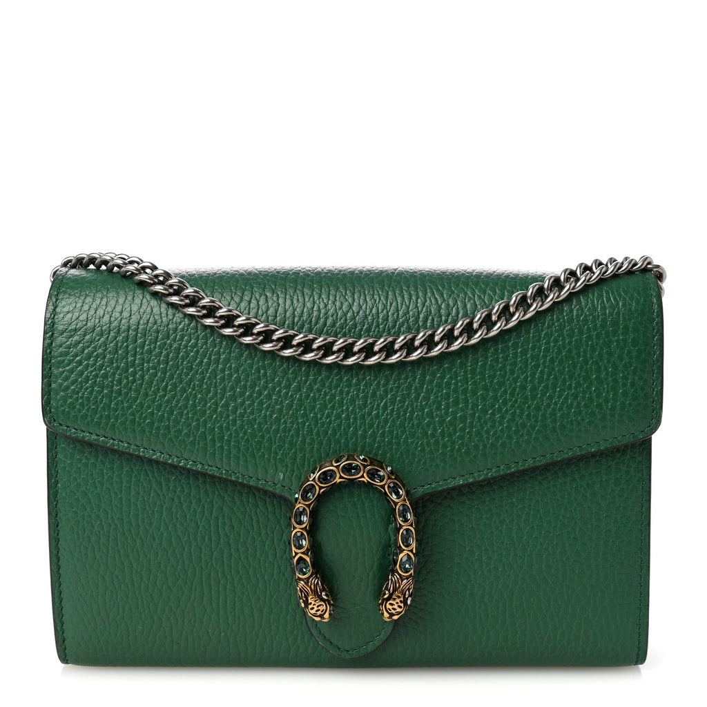 Calfskin Mini Dionysus Chain Wallet Emerald