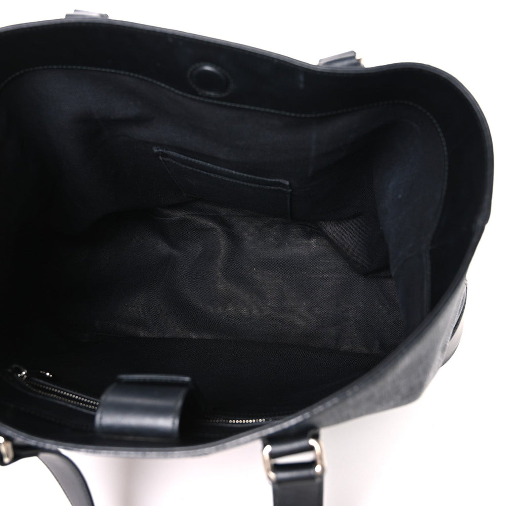 GG Supreme Monogram Web Tote Black Grey