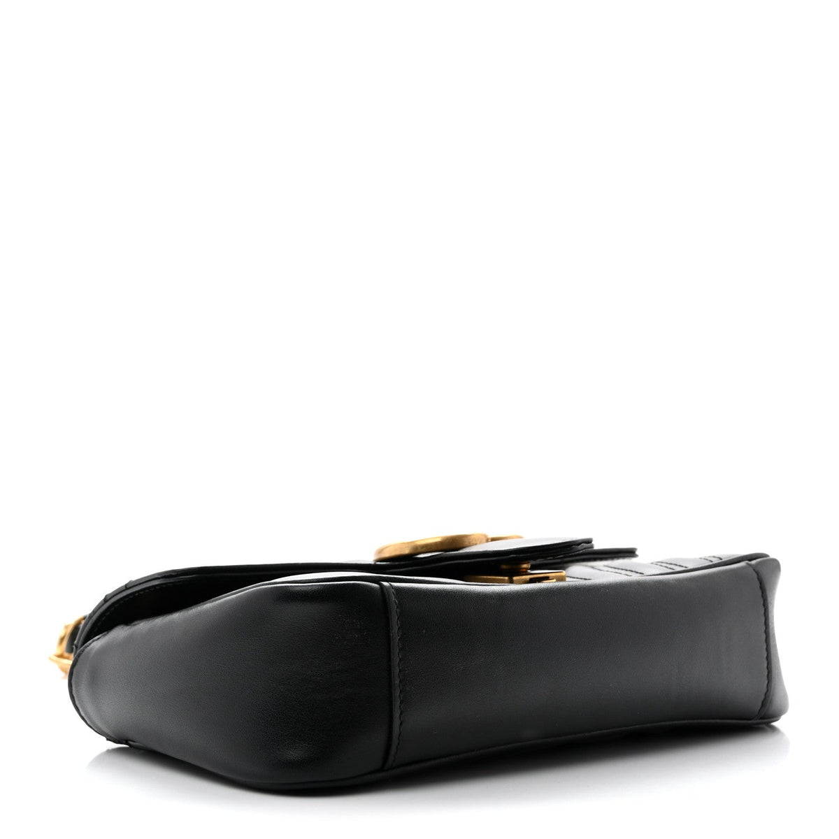 Calfskin Matelasse Mini GG Marmont Shoulder Bag Black