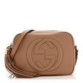 Pebbled Calfskin Small Soho Disco Bag Camelia