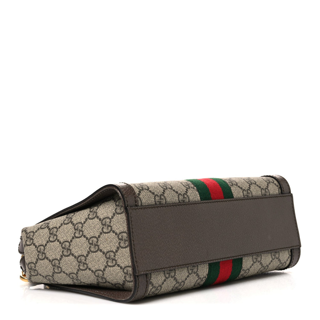 GG Supreme Monogram Small Ophidia Tote Bag Brown