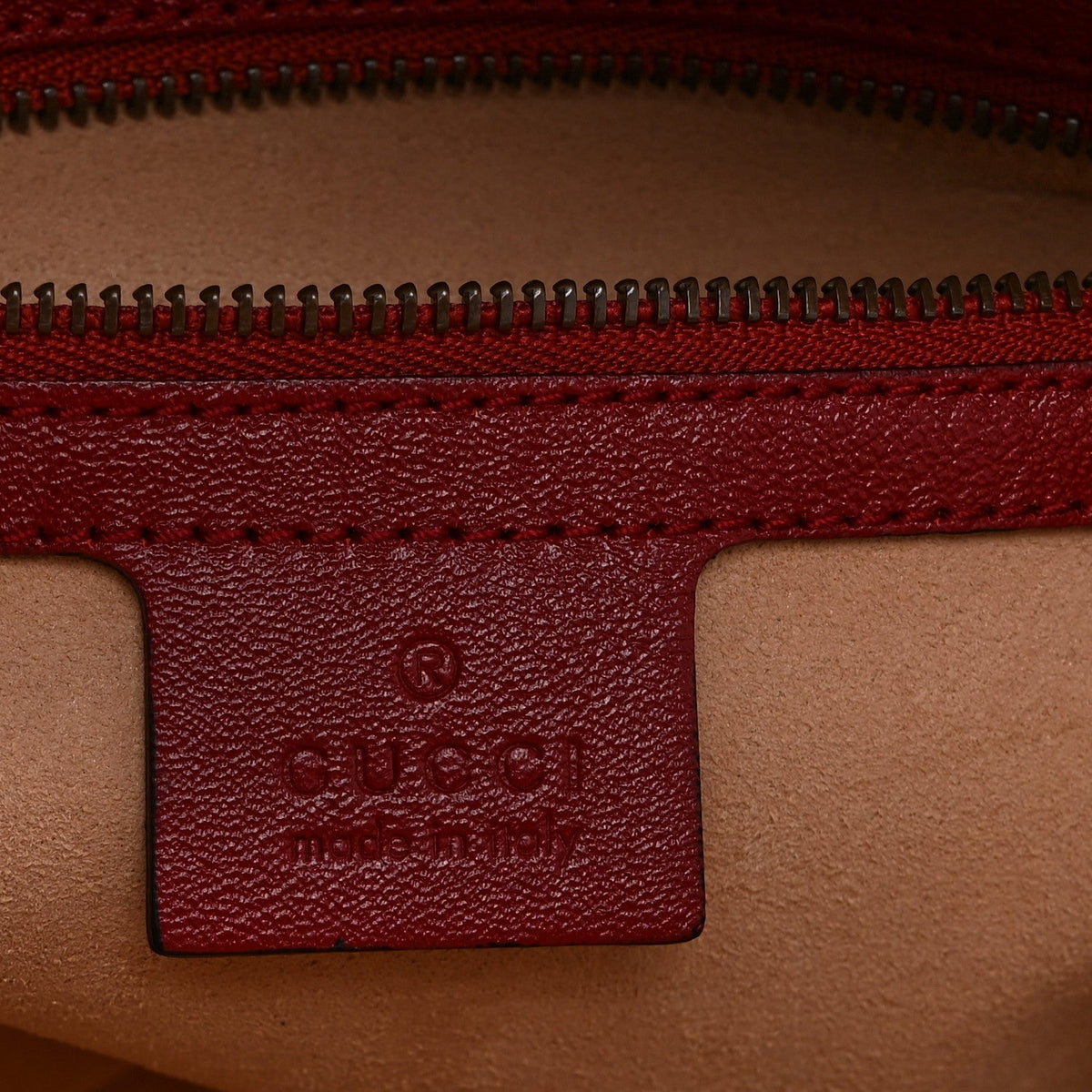 Vintage Effect Calfskin Matelasse Diagonal Small Torchon GG Marmont Bamboo Top Handle Shoulder Bag Black Romantic Cherry