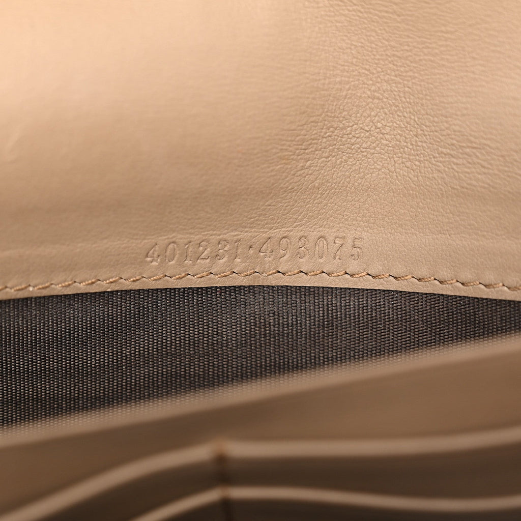 GG Supreme Monogram Mini Dionysus Chain Wallet Beige Taupe