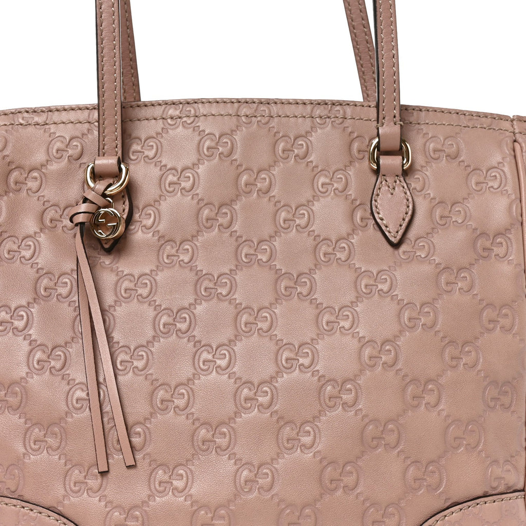 Guccissima Small Bree Zippered Tote Soft Pink