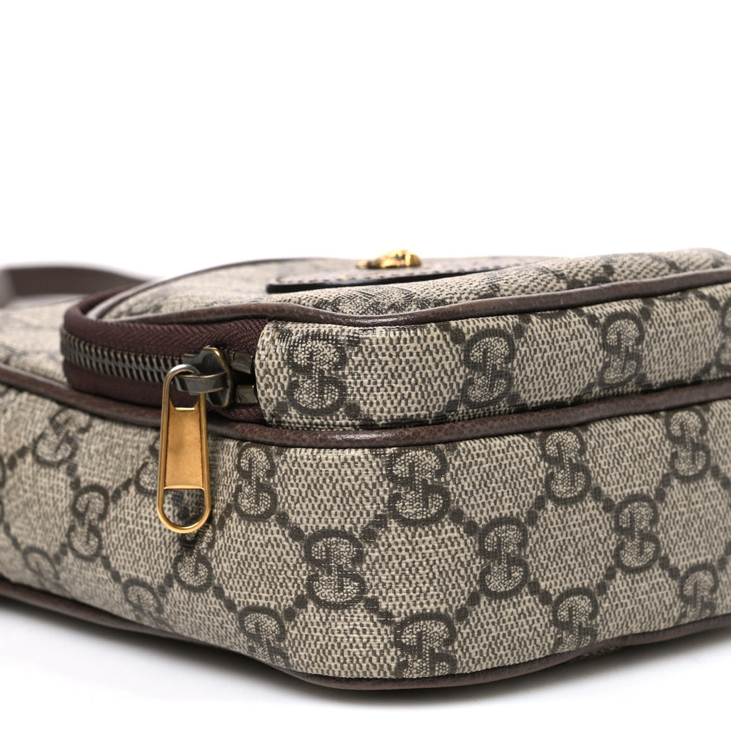 GG Supreme Monogram Mini Neo Vintage Double Zip Messenger Bag Beige New Acero Crop
