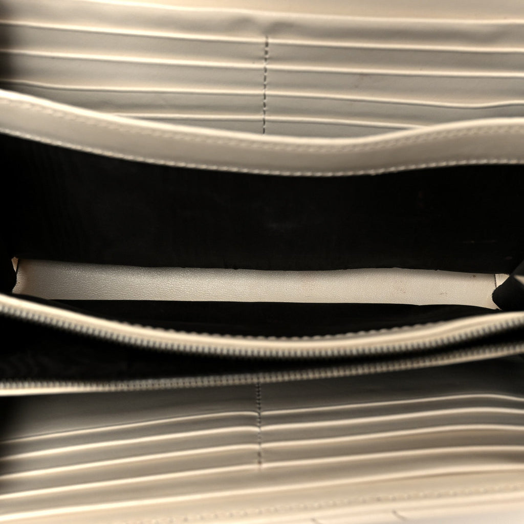 Calfskin Matelasse GG Marmont Chain Wallet Mystic White