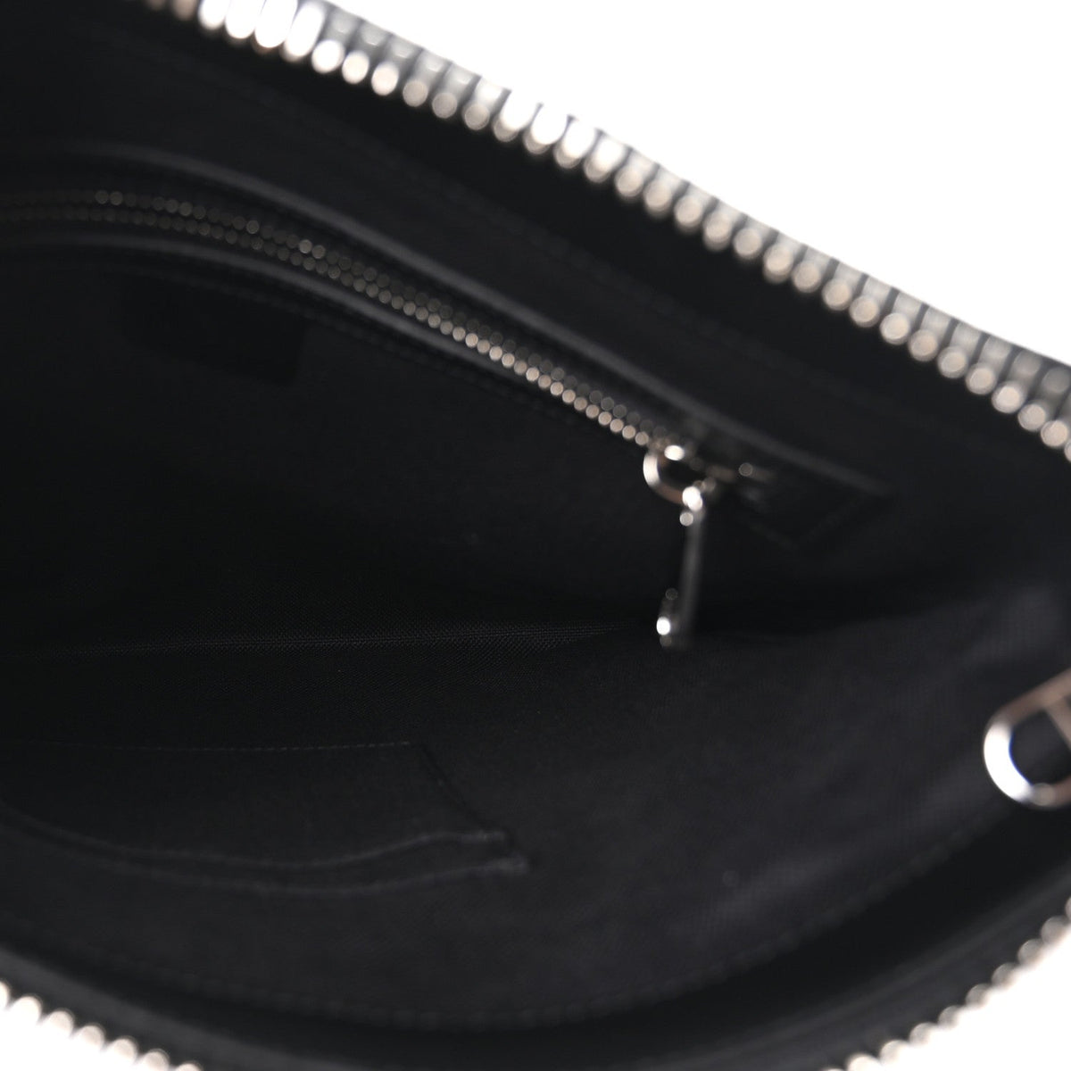 GG Supreme Monogram Appia Calfskin Web Flat Messenger Bag Black Grey