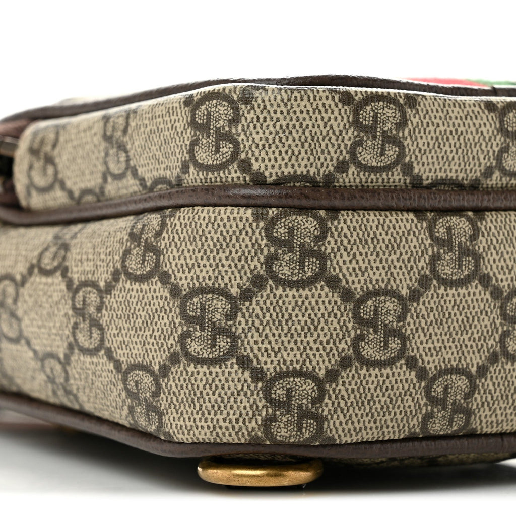 GG Supreme Monogram Web Mini Ophidia Messenger Brown