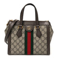 GG Supreme Monogram Small Ophidia Tote Bag Brown