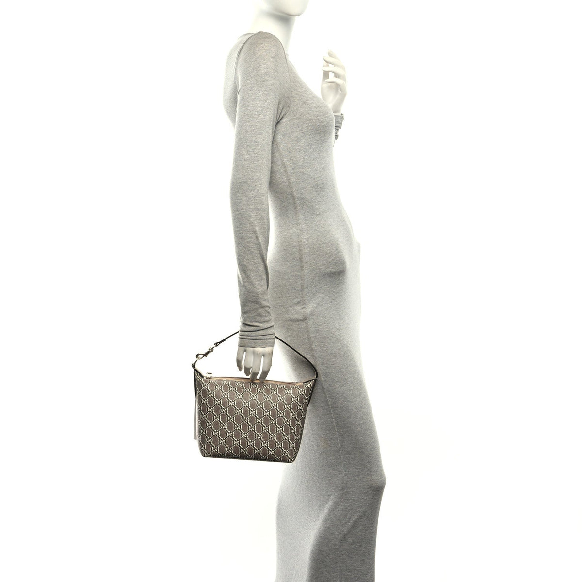 GG Shadow Monogram Super Mini Ophidia Shoulder Bag Taupe