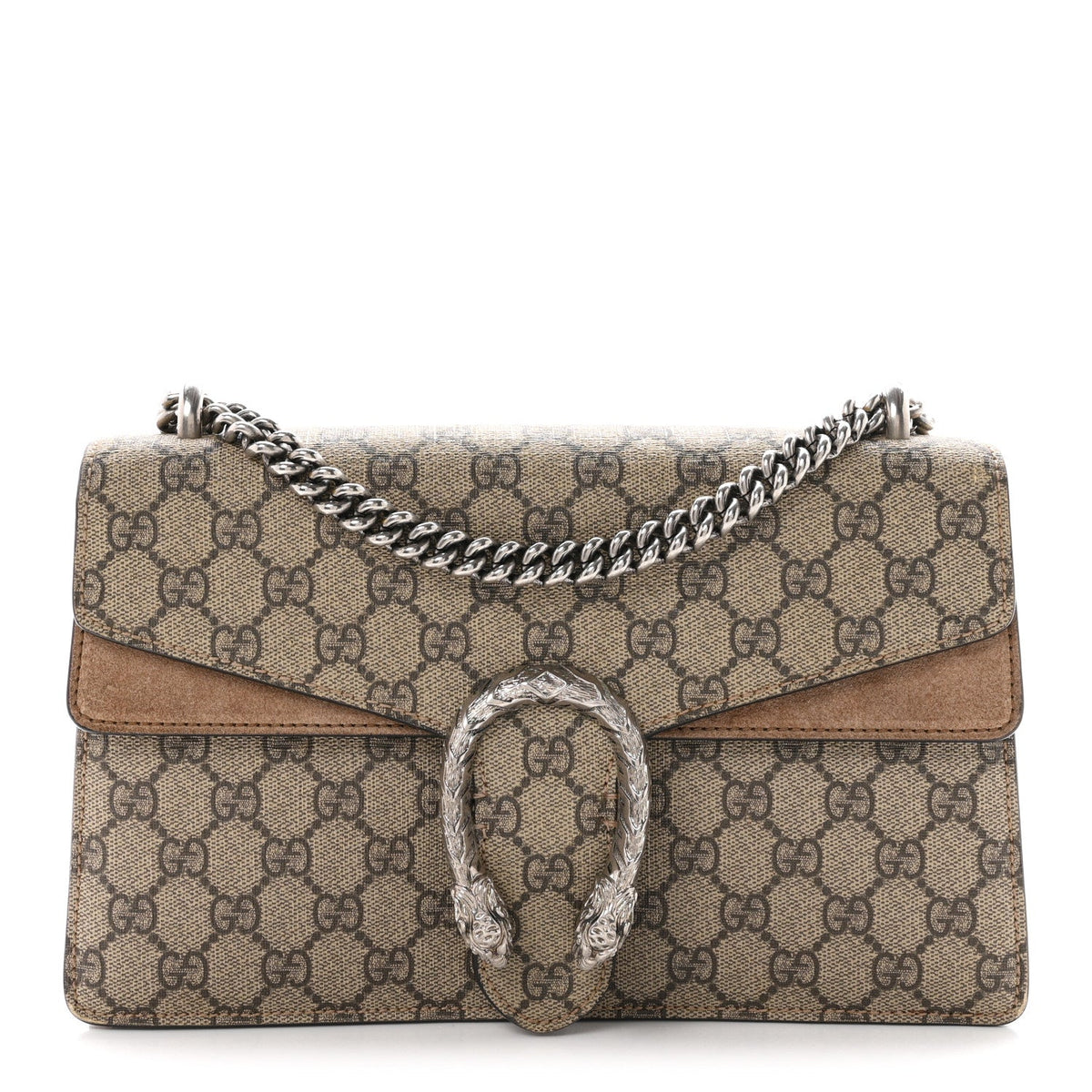 GG Supreme Monogram Small Dionysus Shoulder Bag Taupe