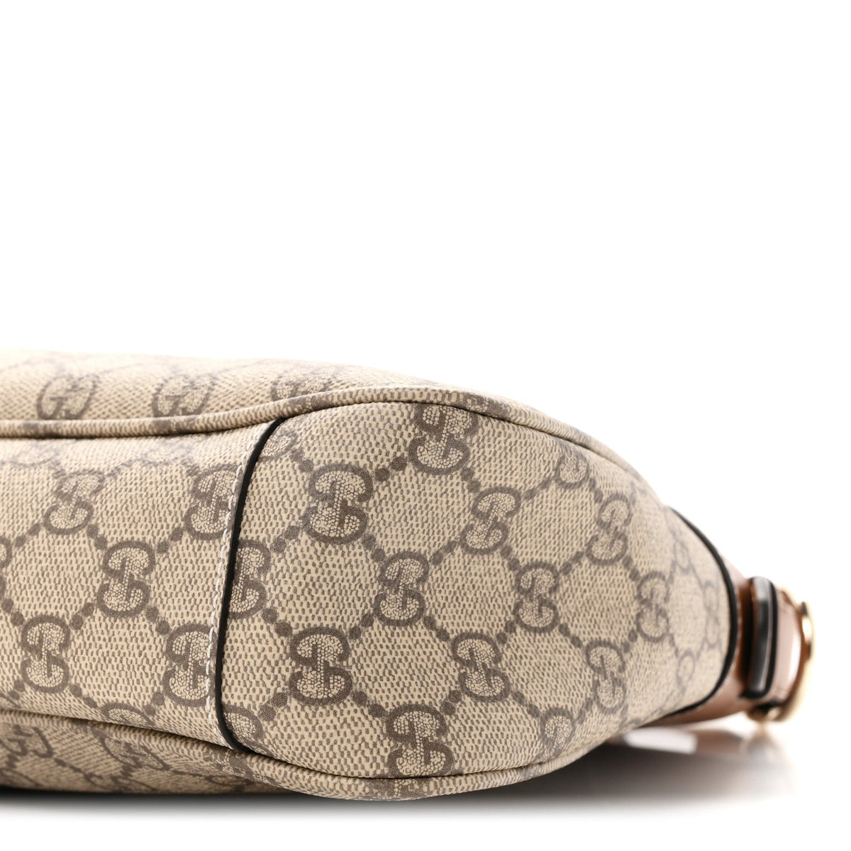 GG Supreme Monogram Emblem Medium Shoulder Bag Beige Ebony Sundial