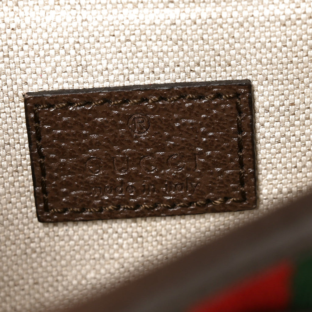 GG Supreme Monogram Web Small Ophidia Belt Bag Brown