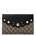 GG Supreme Monogram Mini Peony Pearly Black