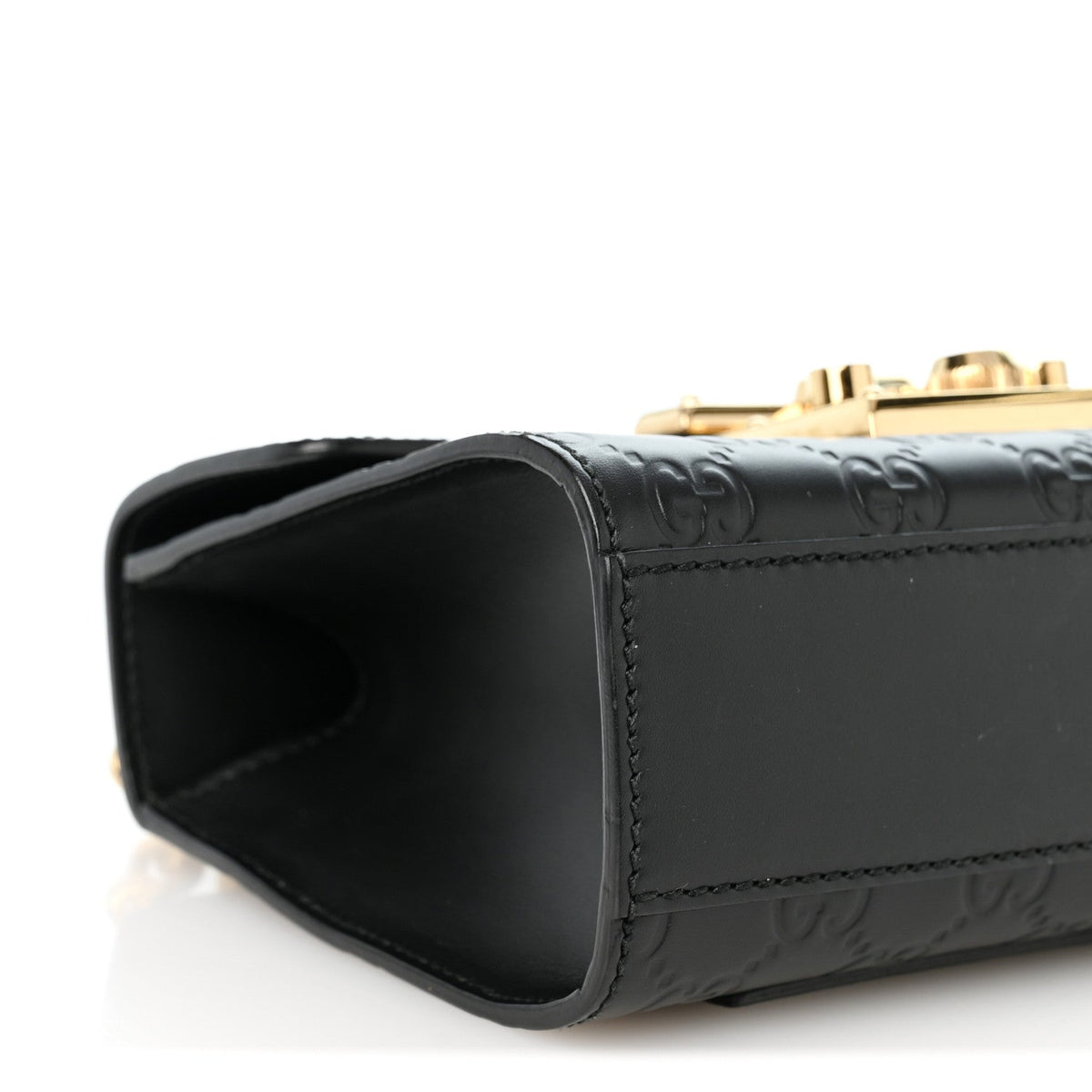 Guccissima Small Padlock Shoulder Bag Black