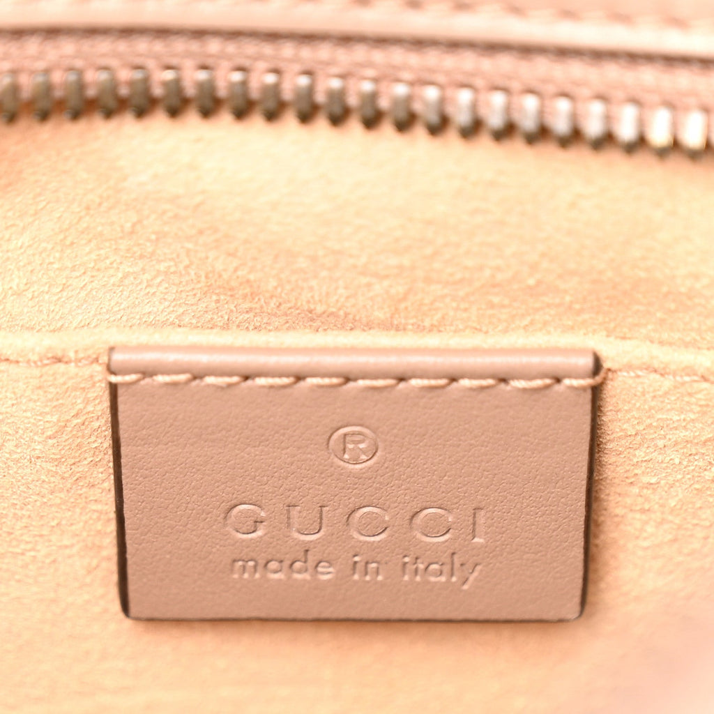 Calfskin Matelasse Small GG Marmont Chain Shoulder Bag Porcelain Rose