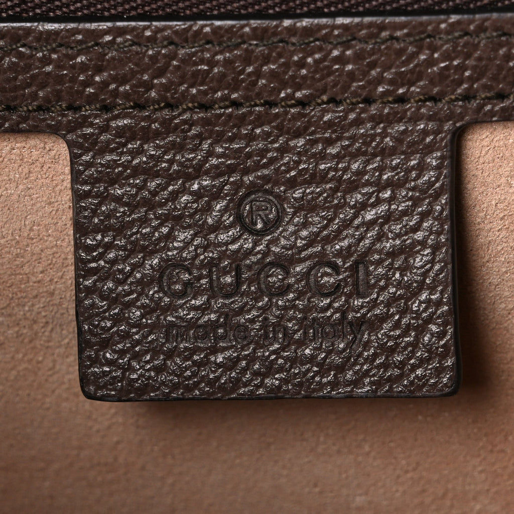 GG Supreme Monogram Web Small Ophidia Flap Messenger Bag Brown