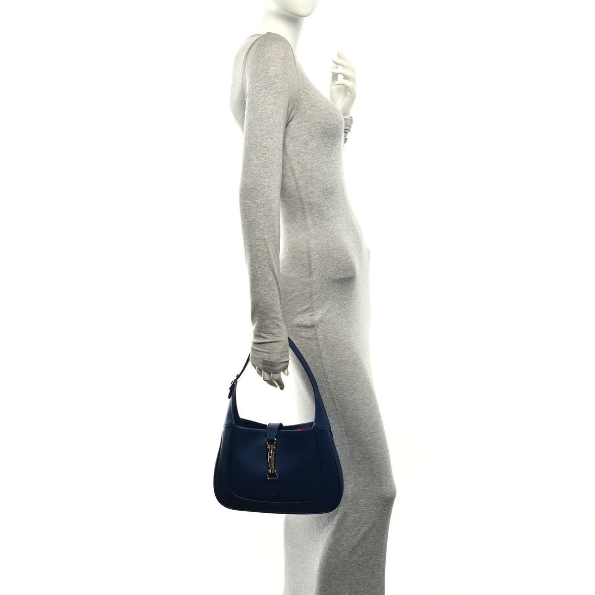 Sea Calfskin Web Medium Jackie 1961 Hobo Plastic Blue