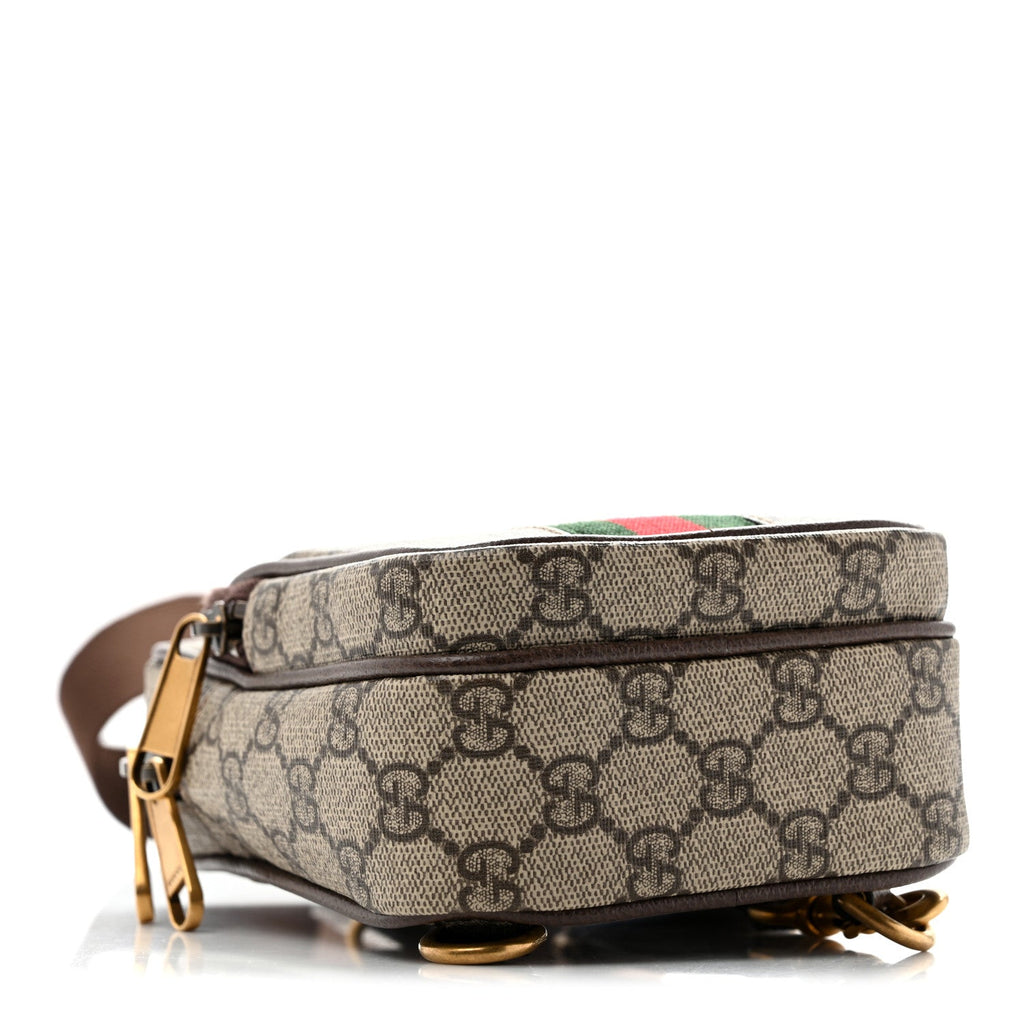 GG Supreme Monogram Web Mini Ophidia Messenger Brown