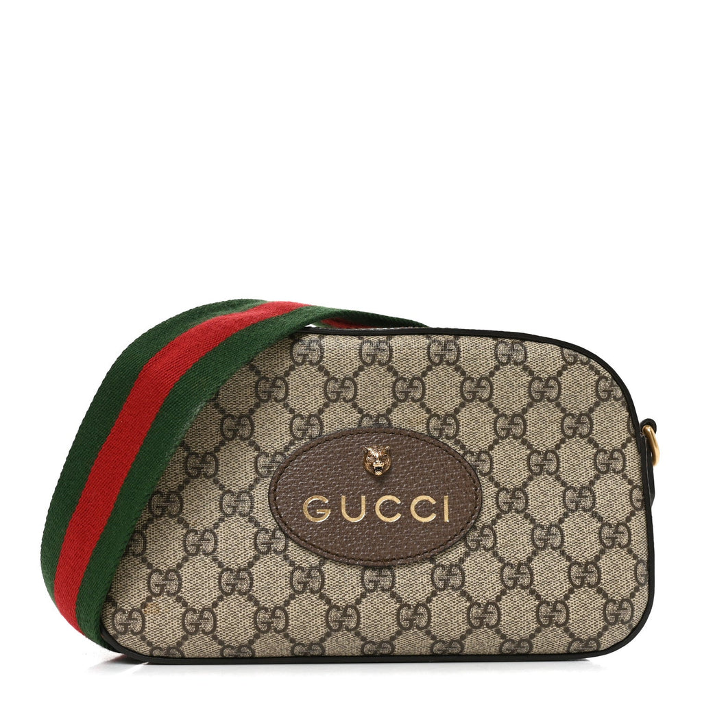 GG Supreme Monogram Web Neo Vintage Shoulder Bag Beige New Acero Crop