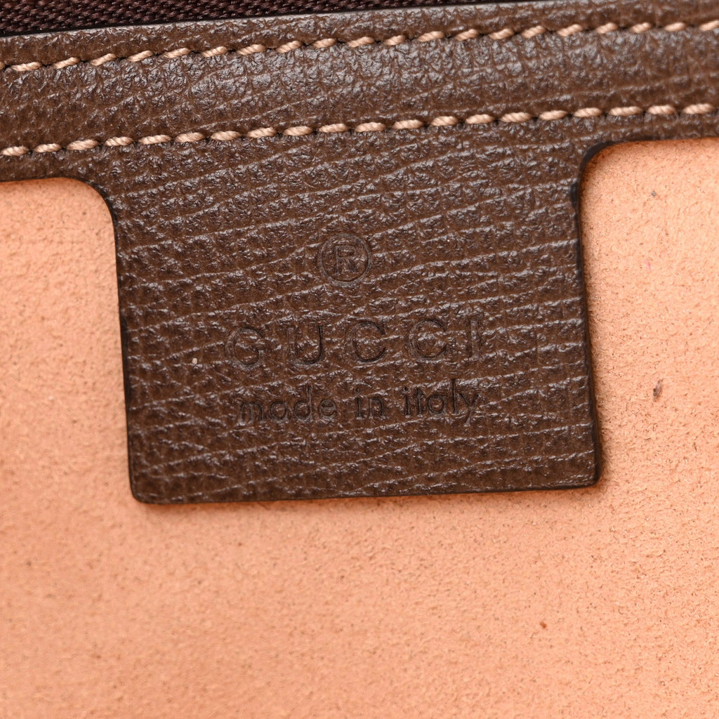 GG Supreme Monogram Web Small Ophidia Shoulder Bag Brown