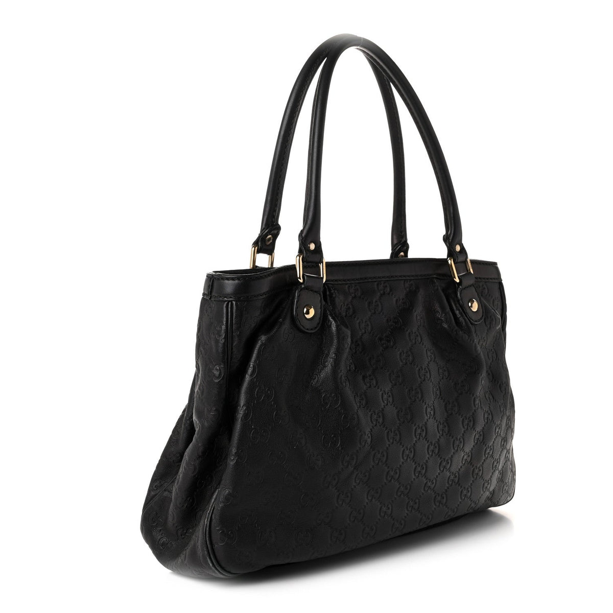 Guccissima Medium Sukey Top Handle Tote Black