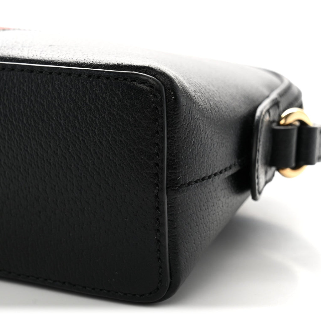 Calfskin GG Web Small Ophidia Dome Shoulder Bag Black