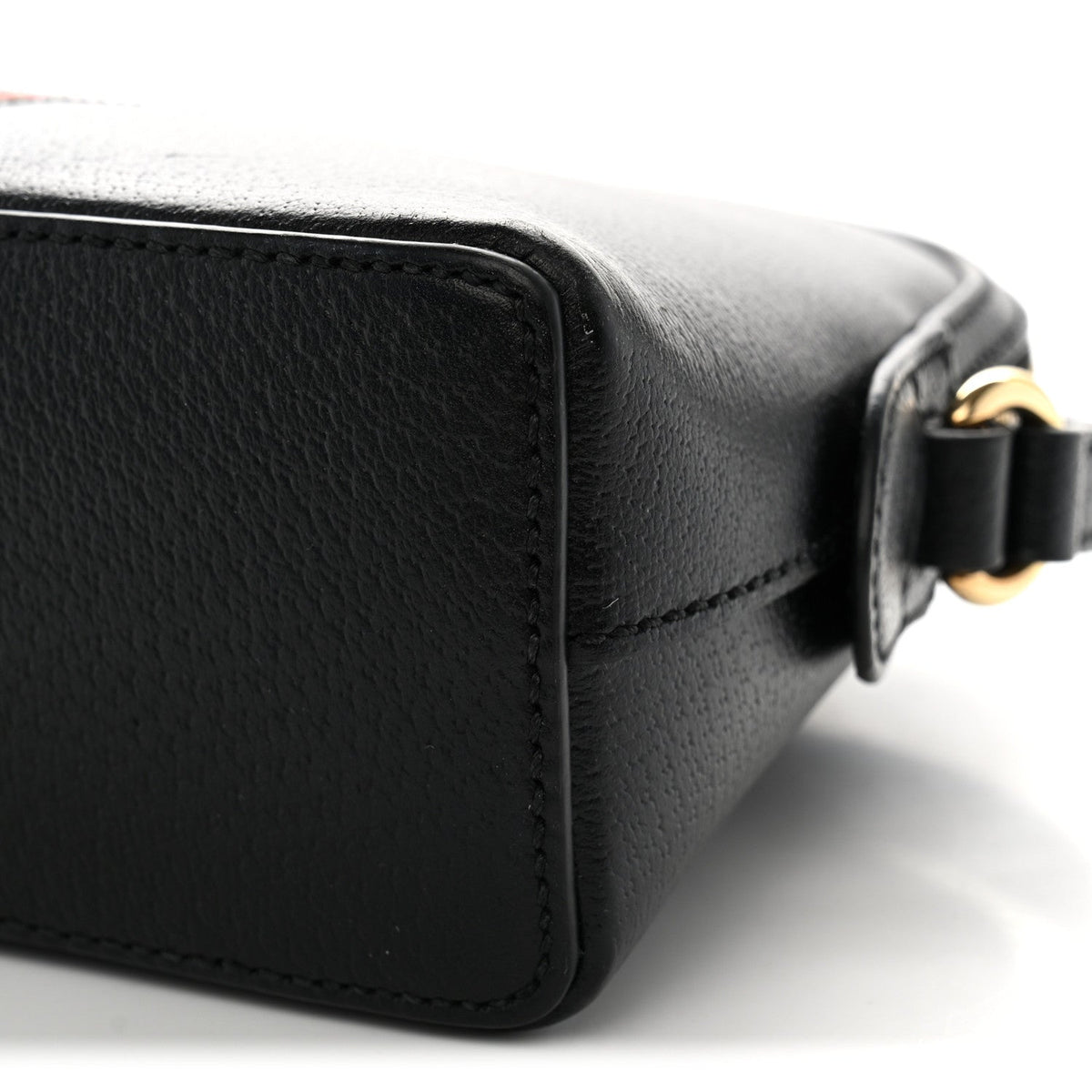 Calfskin GG Web Small Ophidia Dome Shoulder Bag Black