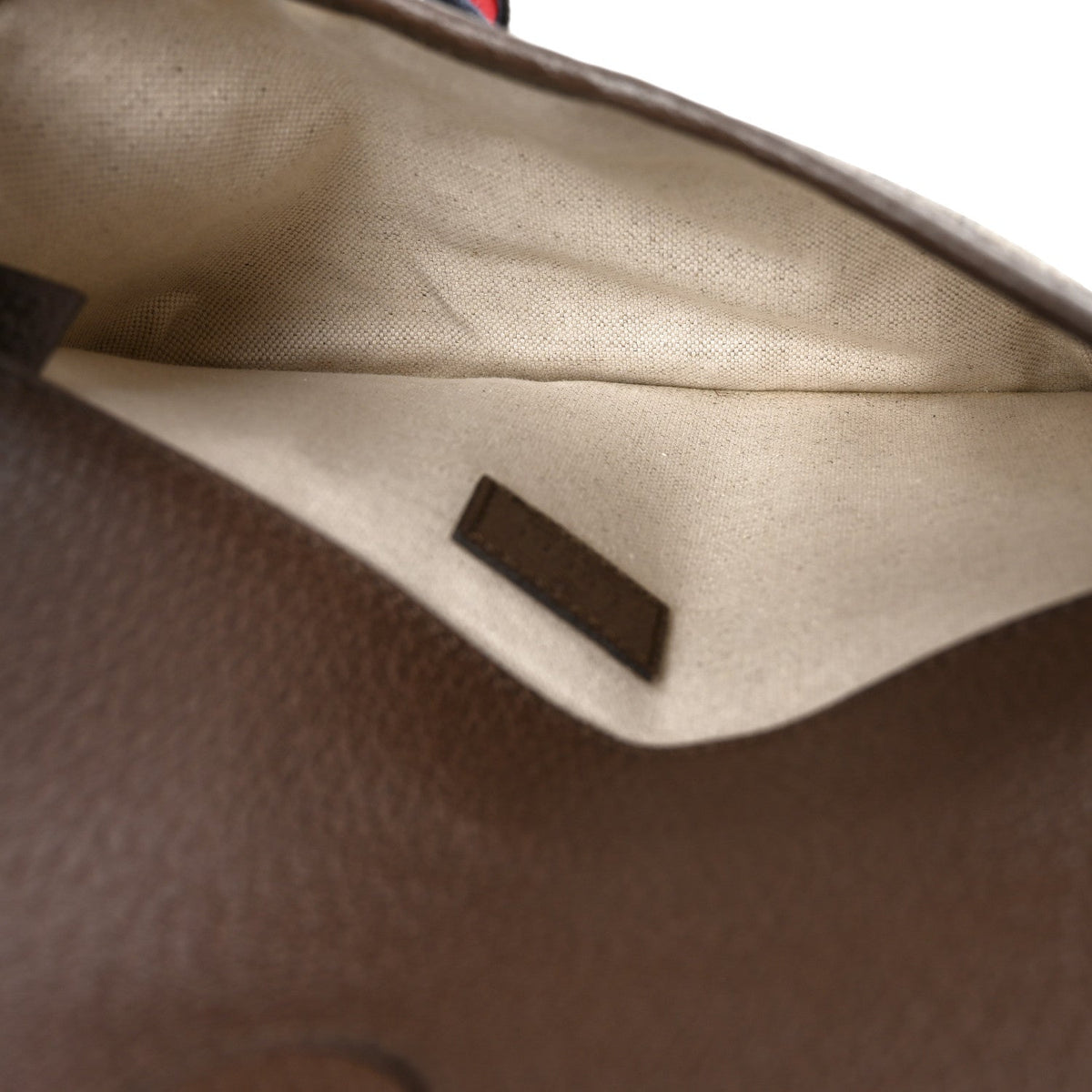 GG Supreme Monogram Web Small Ophidia Belt Bag Brown