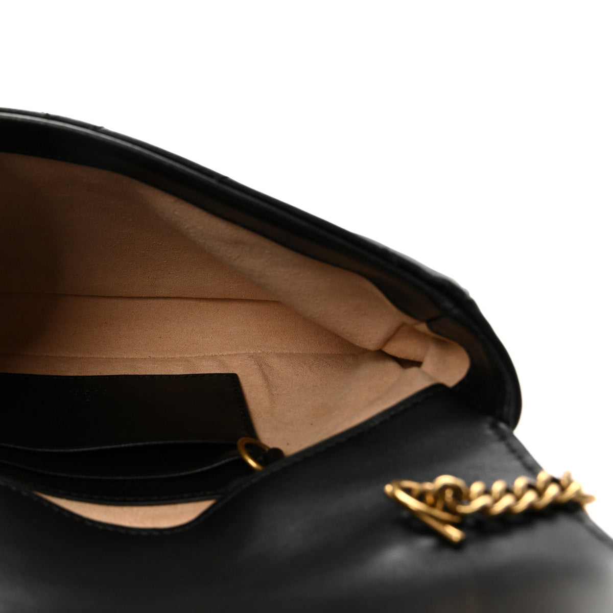Calfskin Matelasse Mini GG Marmont Shoulder Bag With Case Black White