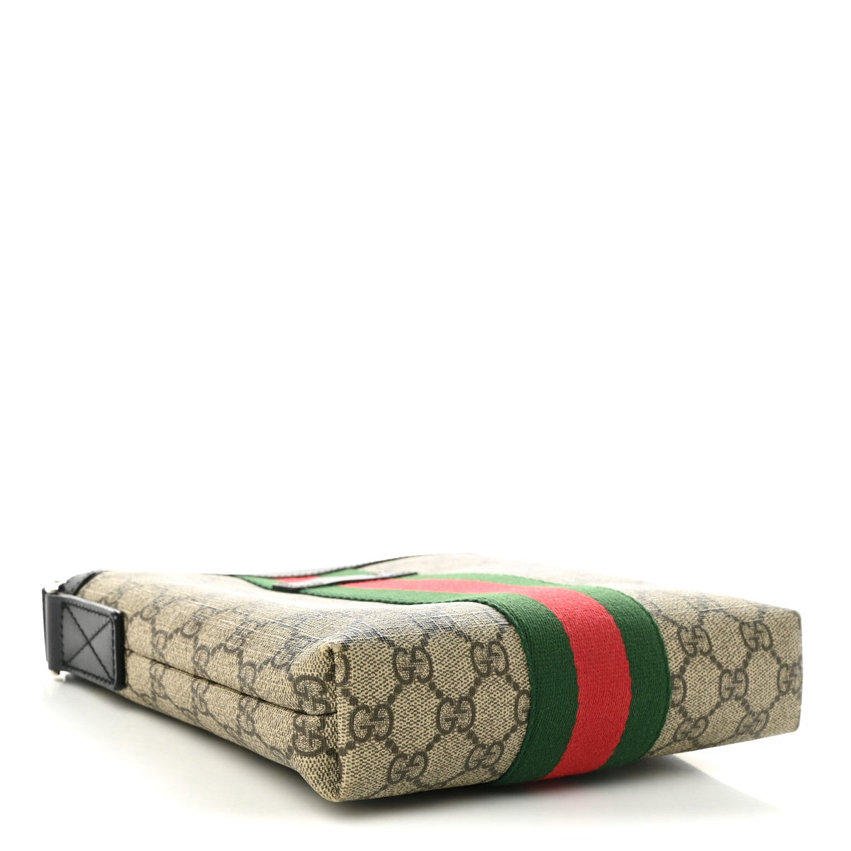 GG Supreme Monogram Web Messenger Bag Black