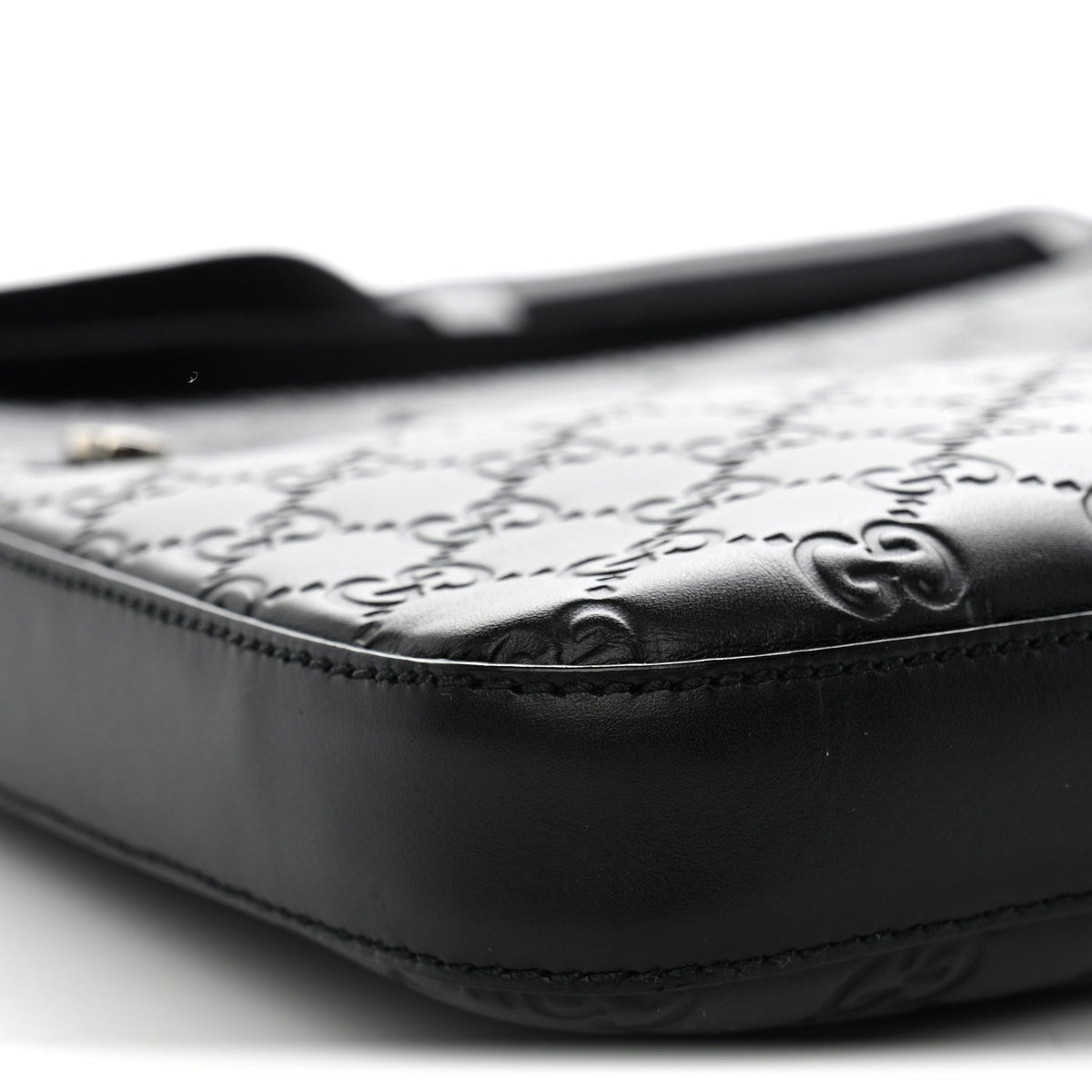 Guccissima Signature Medium Flat Messenger Bag Black