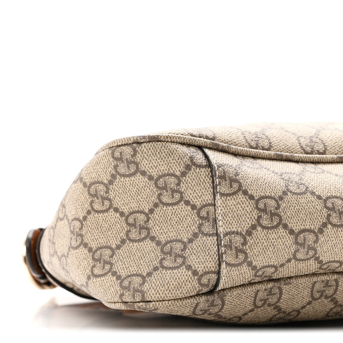 GG Supreme Monogram Emblem Medium Shoulder Bag Beige Ebony Sundial