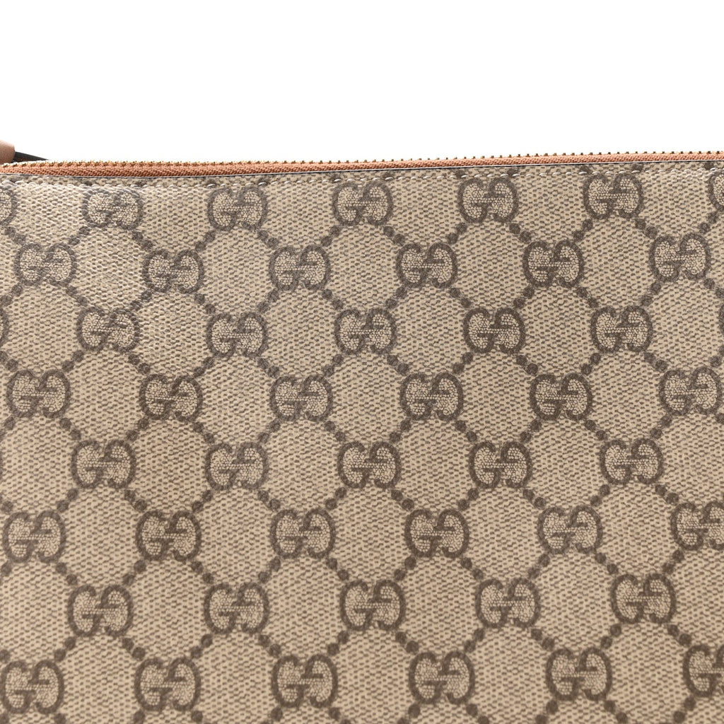 GG Supreme Monogram Emblem Medium Shoulder Bag Beige Ebony Sundial