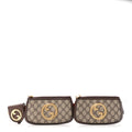 GG Supreme Monogram Textured Dollar Calfskin Mini Blondie Belt Bag Beige Ebony New Acero