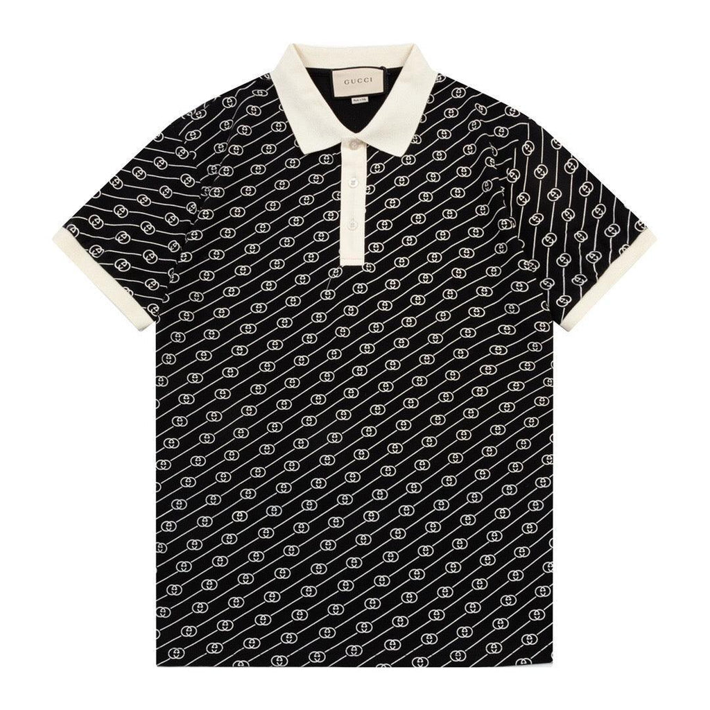 Gucci Black T-shirt with a collar