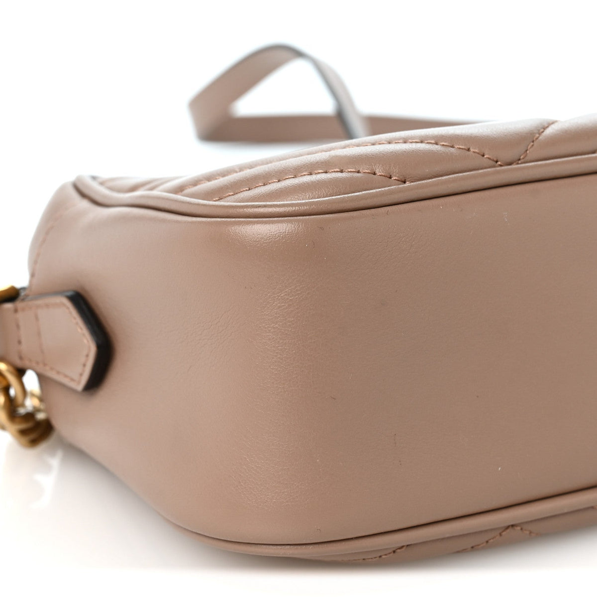 Calfskin Matelasse Small GG Marmont Chain Shoulder Bag Porcelain Rose