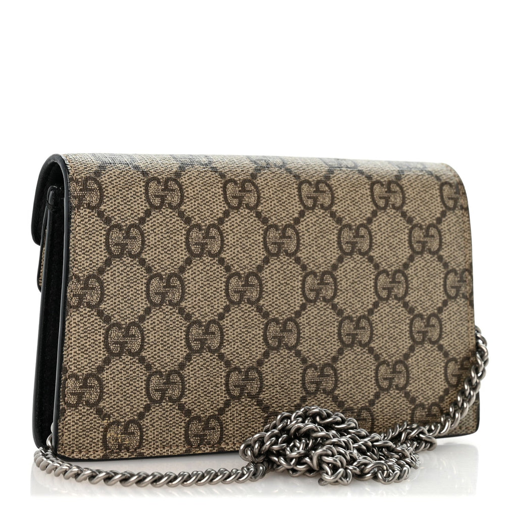 GG Supreme Monogram Super Mini Dionysus Shoulder Bag Black
